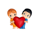 Силиконовый молд Парочка Love is 2д - изображение 2