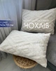 Комплект плюшевых наволочек 50×70 см (2 шт), декоративные наволочки с рельефным узором, мягкий велсофт, молочные - изображение 1