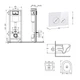 Готовое решение Qtap для ванной комнаты: подвесной унитаз Taurus Ultra Quiet 515×360×350 + комплект инсталляции Nest 4 в 1 (круглая клавиша White) - изображение 2