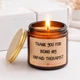 Ароматична свічка в скляній банці з кришечкою «THANK YOU», 195 г, 6,5x5,5 см (Декоративна арома свічка) - зображення 1