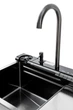 Мийка кухонна PIANO P-7 7546 чорна з нержавіючої сталі 75*46*22 BLACK ( А0059852 ) - зображення 9