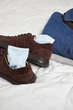 Стильные кеды PARADIZE SHOES замшевые темно-коричневого цвета на низкой черного цвета подошве 37 размер (стелька 24,5 см) - изображение 6