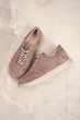 Стильные замшевые кеды PARADIZE SHOES темно-бежевого цвета на низкой бежевой подошве 39 размер (стелька 26 см) - изображение 5