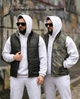 Мужская весенняя жилетка Stone Island 3XL двухсторонняя черный+принт (95186) - изображение 10