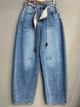 Джинсы женские Vanver 2008 skater jeans с поясом бананы 31 синие - изображение 3