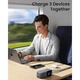 Батарея універсальна Ugreen 20000mAh 130W Nexode Smart Display with Built-in Cable (PB723 55365B) - зображення 2
