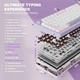 Бездротова механічна клавітура YUNZII B75 PRO Purple 4000mAh, 75%, Hot-Swap, RGB, 2.4GHz/Bluetooth/USB, ENG + UA - изображение 8