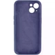 Чохол Silicone Premium case з захистом камери для iPhone 15 Full Camera Protective dark blue 9863 - изображение 4