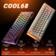 Геймерська магнітна клавіатура DAREU COOL68 White-orange Дротова, RGB Підсвічування, lightbox, 68 keys, 8000Hz/s., Switch 0.1mm. Rapid Trigger UA + ENG - зображення 11