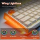 Геймерська магнітна клавіатура DAREU COOL68 White-orange Дротова, RGB Підсвічування, lightbox, 68 keys, 8000Hz/s., Switch 0.1mm. Rapid Trigger UA + ENG - зображення 14