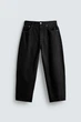 Джинси Zara Wide Tapered вільні укорочені чорний 9794/361/800 34 - зображення 7