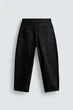 Джинси Zara Wide Tapered вільні укорочені чорний 9794/361/800 34 - зображення 8