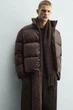 Куртка пуховик Zara коричневий 3286/318/700 L - изображение 6