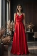 Нарядное красное платье FirstWoman S красный 43406360 - изображение 5