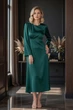Изумрудное платье миди FashionYouWant L изумрудный 43446470 - изображение 1