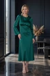 Изумрудное платье миди FashionYouWant L изумрудный 43446470 - изображение 3