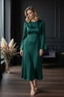 Изумрудное платье миди FashionYouWant L изумрудный 43446470 - изображение 6