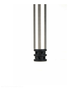 Шахта для кальяну Aroma Hookah Classic Black 50 см Арома Хука нержавіюча сталь ⌀ 16 мм на ущільнювачі з дифузором чорна - зображення 4