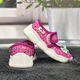 Тапочки детские для девочки Weestep розовые с бантиком на липучках 25р (15,8 см) 5874 - изображение 4