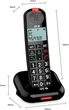 Телефон, SPC Comfort Kairo чорний DECT для літніх великі кнопки підсвітка підсилення +8dB сумісний з слух. апаратами антиспам - Уцінка - зображення 3
