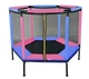 Батут-Манеж для детей 140 см Just Fun BLUE-PINK розово-синий, с наружной сеткой - изображение 1
