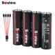 Аккумуляторы 14500 AA (4 штуки), Li-Ion Soshine на 1.5V- 4200 mWh, зарядка от USB-C для пульта фонарика игрушек мышки часов - изображение 2