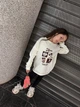 Свитшот для девочки на манжете бежевый, 120 см - изображение 4