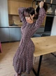 Женское платье свободного кроя бордовое 48-50 р5041.М486 - изображение 3