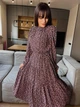 Женское платье свободного кроя бордовое 48-50 р5041.М486 - изображение 5