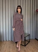 Женское платье свободного кроя бордовое 48-50 р5041.М486 - изображение 10