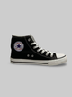 Кеды для девочек высокие с вышивкой Converse черные 39 - изображение 5