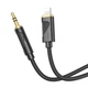 Аудиокабель AUX Hoco UPA30 Lightning на mini-Jack 3.5 мм нейлоновая оплетка 1 м Черный - изображение 2