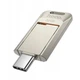 USB флеш накопитель Hoco UD17 32GB металлический Type-C серебристый для хранения данных - изображение 1