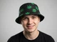 Набір аксесуарів Cannabis: Літня панама бавовняна та місткий складаний рюкзак, чорний колір - зображення 5