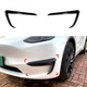 Накладки на противотуманные фары для Tesla Model Y 2020-2024 ABS пластик, цвет черный глянец для Tesla Model Y 2020- (9093) - изображение 1