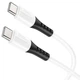 Кабель HOCO X82 Type-C to Type-C 60W silicone charging data cable білий - зображення 1