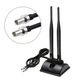 Антенна выносная спаренная GSM/WiFi 2.4-5.8GHz 6dBi TS9, на подставке с магнитом, для роутера, модема, 3 метра - изображение 1