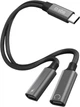 Adapter SBS USB-C - 2xUSB-C 13 cm Black (TEADATYCHARGETYCK) - obraz 1