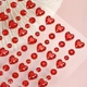 Объемные 3D стразы наклейки Сердечки/Кружочки для лица, тела и волос 1 лист, Красный - изображение 6