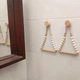 Держатель для туалетной бумаги из джута с деревянными шариками на присоске 1 шт. Бежевый - изображение 4