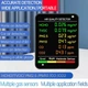 Анализатор качества воздуха 6в1 PM2.5 PM10 CO CO2 TVOC HCHO с аккумулятором AQD-01 Green White - изображение 3