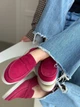 Лоферы из натуральной замши на кожаной стельке фигурная перемычка Вишня (154-20/Хилари2) - изображение 6