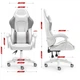 Геймерське крісло екошкіра Hell's Chair HC-1000 Grey White - изображение 7