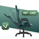 Геймерське крісло тканинне Hell's Chair HC-1000 Green - изображение 5