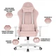Геймерське крісло Hell's HC-2000 Pink White 5907196011672 - изображение 9