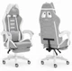 Геймерське крісло Hell's Chair HC-1039 2.0 Grey White тканина - изображение 6