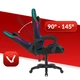 Геймерське крісло тканинне Hell's Chair HC-1000 Black LED - изображение 4