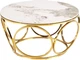 Столик Halmar Venus 2 Білий мармур / Золотий (5905248129764) - зображення 1