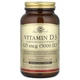 Вітамін D3 (холекальциферол) Solgar (Vitamin D3) 125 мкг (5000 МО) 240 вегетаріанських капсул (SOL-03314) - изображение 1