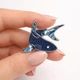 Значок BROCHE брошь бижутерия Море Акула синий BRGV115346 - изображение 3